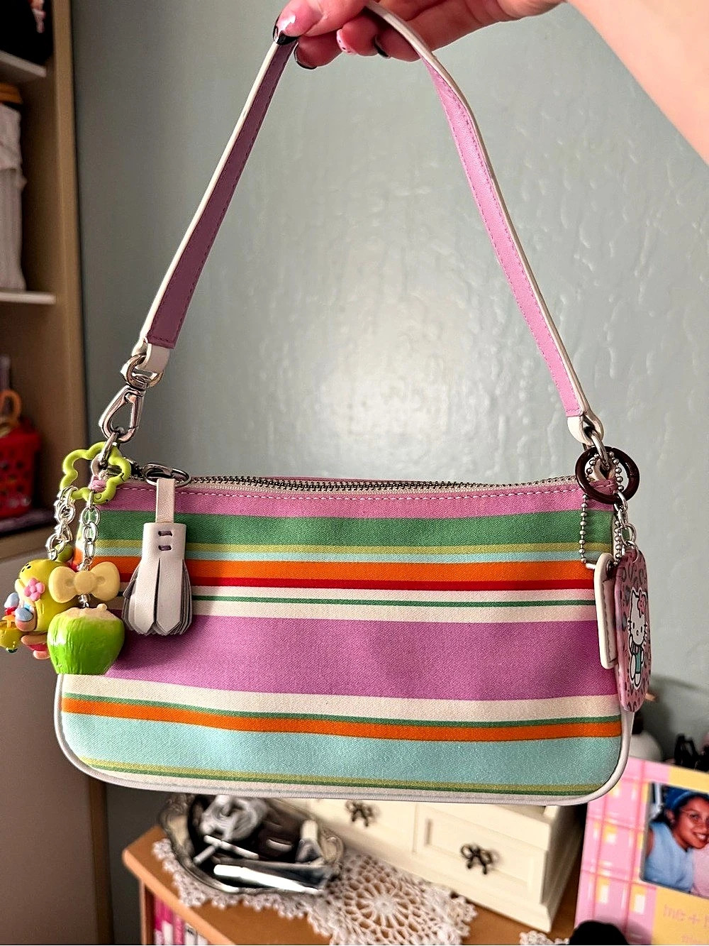 Vintage Coach Striped Demi